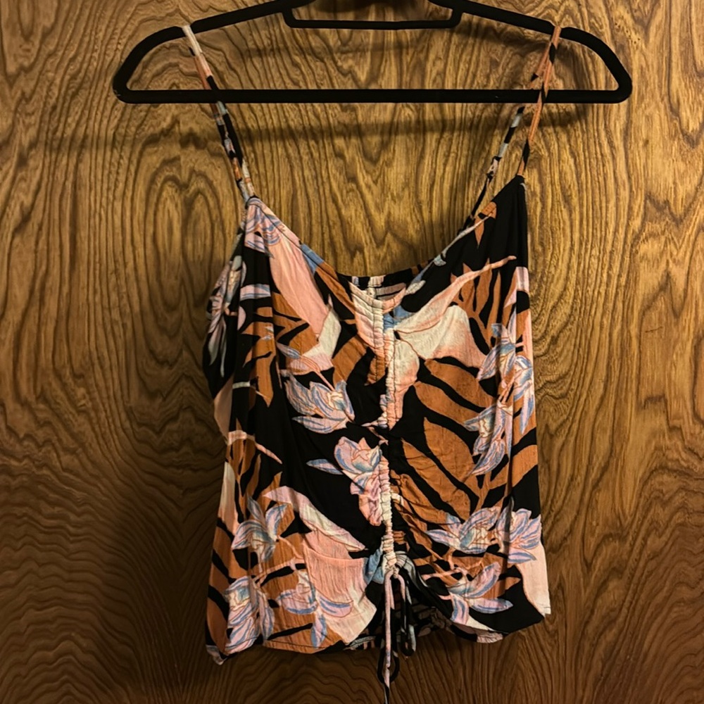 Billabong floral spaghetti strap crop top